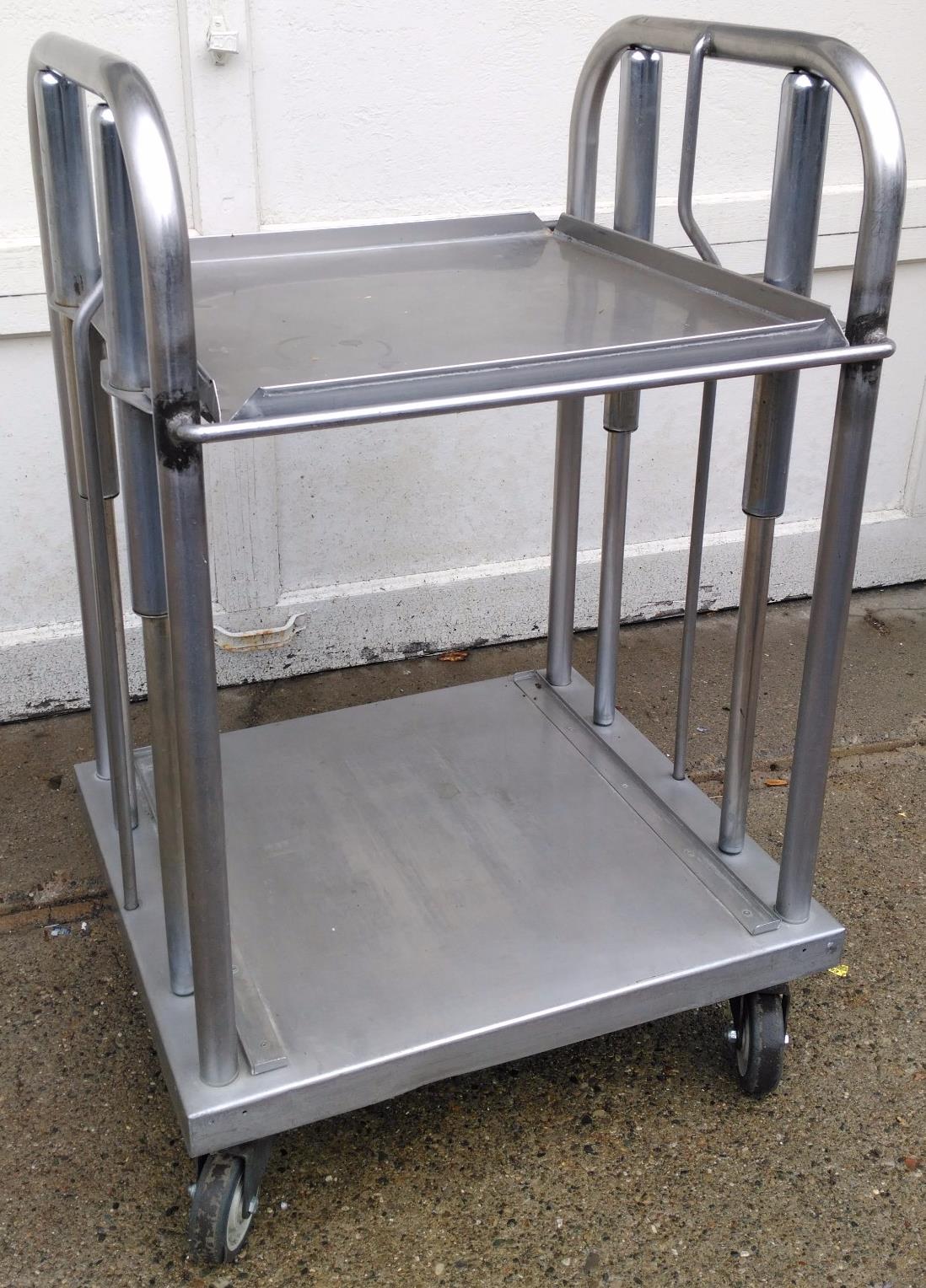 DINEX Open Single Solid Shelf Tray Dispenser 23.5"x38.5"x22.5" Stainless KITCHEN