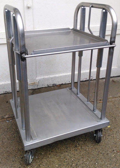 DINEX Open Single Solid Shelf Tray Dispenser 23.5"x38.5"x22.5" Stainless KITCHEN