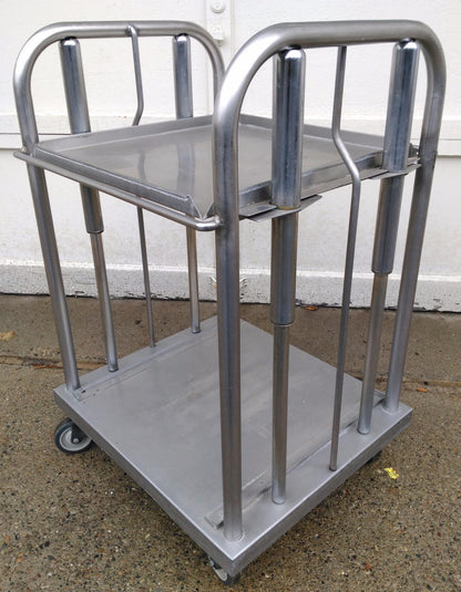 DINEX Open Single Solid Shelf Tray Dispenser 23.5"x38.5"x22.5" Stainless KITCHEN