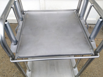 Commercial Kitchen Restaurant Pneumatic Stain Steel Tray Dispenser Cart 23x38x23