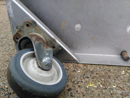 Commercial Kitchen Restaurant Pneumatic Stain Steel Tray Dispenser Cart 23x38x23