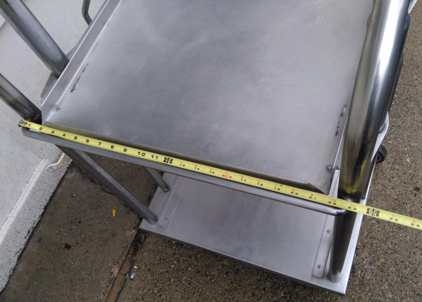 DINEX Open Single Solid Shelf Tray Dispenser 23.5"x38.5"x22.5" Stainless KITCHEN