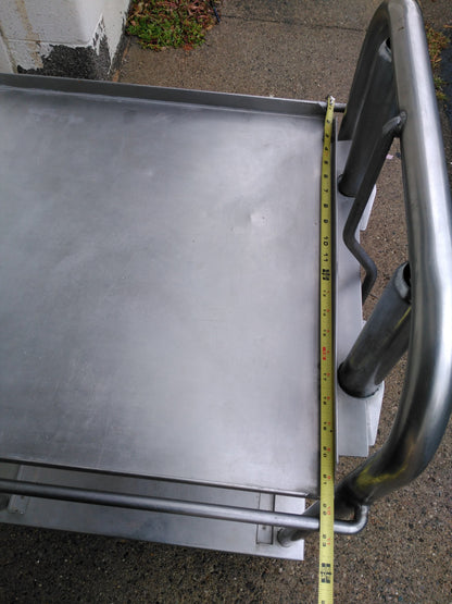 Commercial Kitchen Restaurant Pneumatic Stain Steel Tray Dispenser Cart 23x38x23