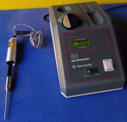 FISHER SCIENTIFIC SONIC DISMEMBRATOR F60 60 with PROBE ULTRASONIC FULLY WORKING