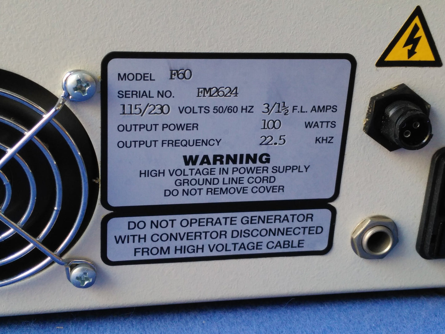 FISHER SCIENTIFIC SONIC DISMEMBRATOR F60 60 with PROBE ULTRASONIC FULLY WORKING