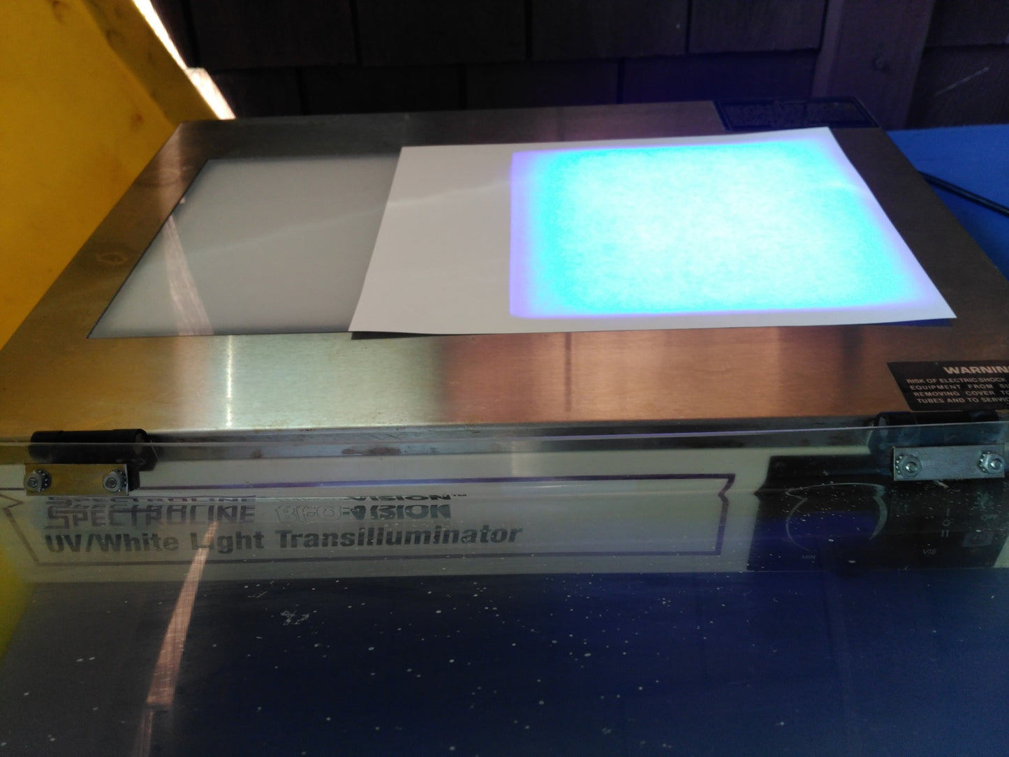 SPECTROLINE UV WHITE LIGHT BI-O-VISION TRANSILLUMINATOR TVD-1000R COMPLETE COVER