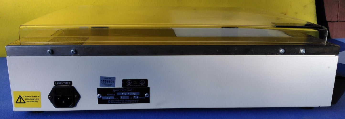 SPECTROLINE UV WHITE LIGHT BI-O-VISION TRANSILLUMINATOR TVD-1000R COMPLETE COVER