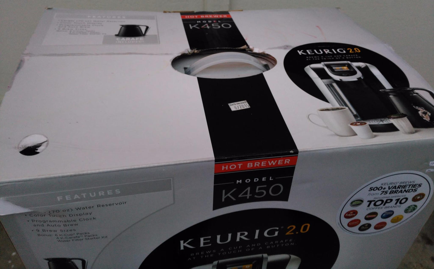 KEURIG 2.0 HOT MODEL MODEL K450 ** Brew Coffee at the Touch of a Button ** (W-1)