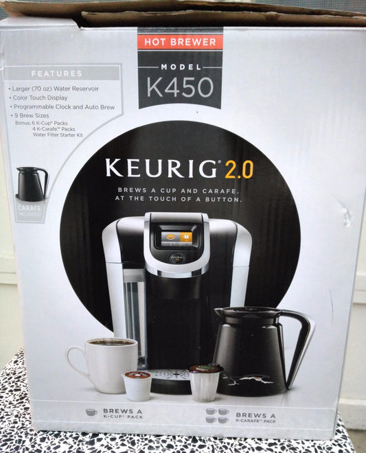 KEURIG 2.0 HOT MODEL MODEL K450 ** Brew Coffee at the Touch of a Button ** (W-1)