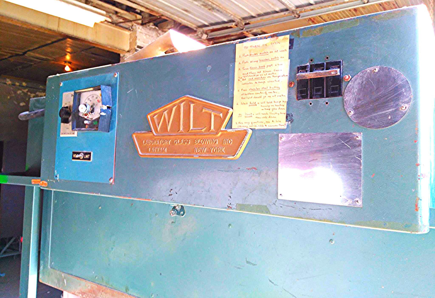 WILT KILN GLASS ANNEALING OVEN ART LAB LABORATORY BLOWING FURNACE BLOWING 3PHASE