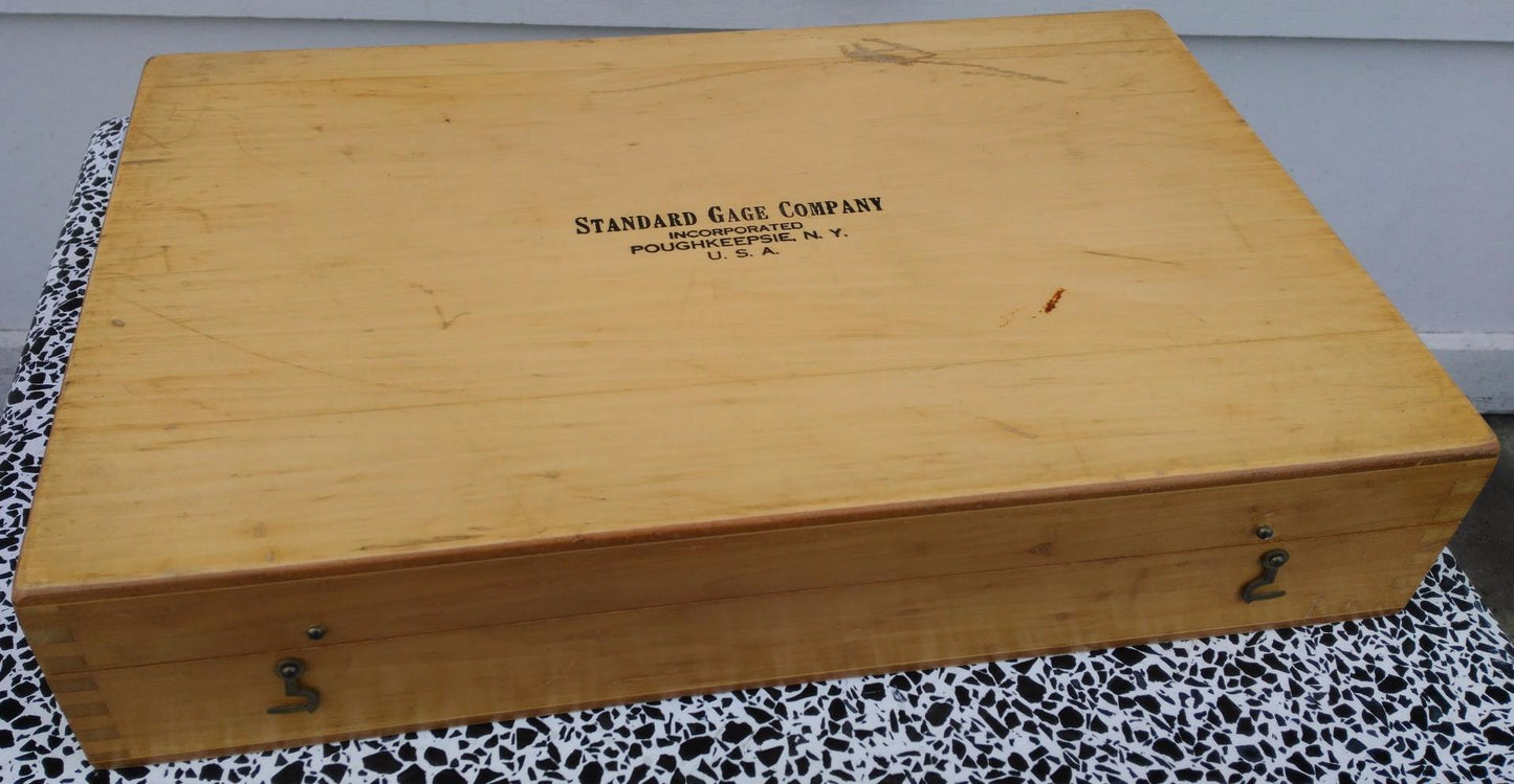 STANDARD GAGE COMPANY Dial Snap Gage 8" - 7" Range 152 m/m - 187 m/m Wooden Case