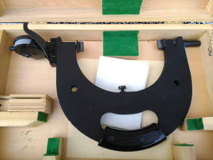 STANDARD GAGE COMPANY Dial Snap Gage 8" - 7" Range 152 m/m - 187 m/m Wooden Case