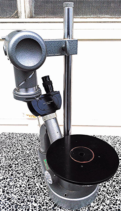 LEITZ INVERTED MICROSCOPE 3 Objectives 10 / 3.5 / 6 Binocular Stage Power Supply