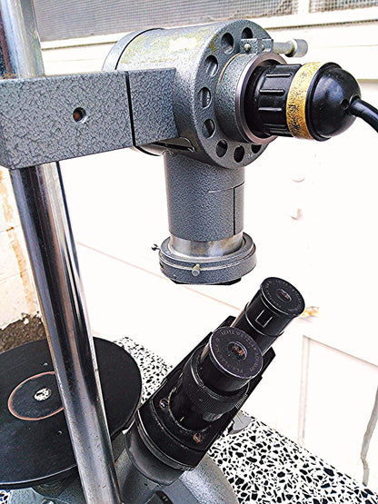 LEITZ INVERTED MICROSCOPE 3 Objectives 10 / 3.5 / 6 Binocular Stage Power Supply