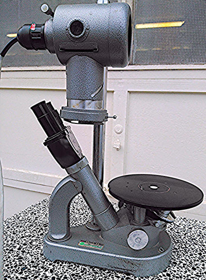 LEITZ INVERTED MICROSCOPE 3 Objectives 10 / 3.5 / 6 Binocular Stage Power Supply