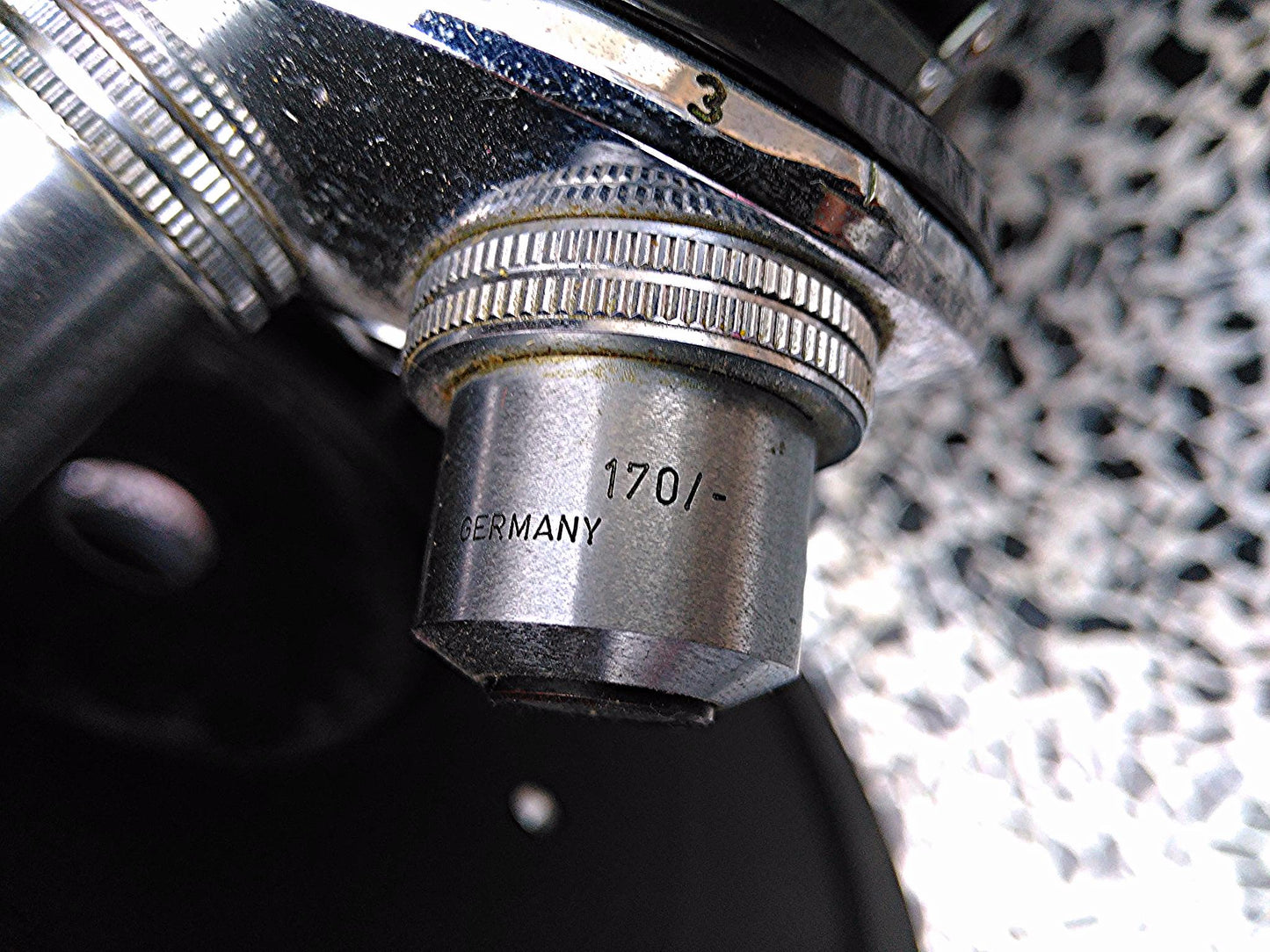 LEITZ INVERTED MICROSCOPE 3 Objectives 10 / 3.5 / 6 Binocular Stage Power Supply