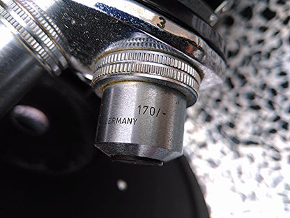 LEITZ INVERTED MICROSCOPE 3 Objectives 10 / 3.5 / 6 Binocular Stage Power Supply
