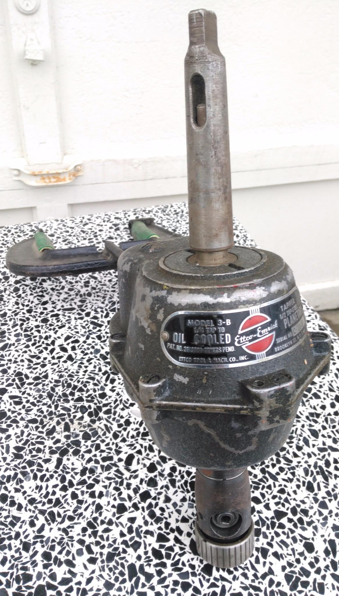 ETTCO-EMRICK MODEL 3-B TAPPER 1/4 to 1/2 Tap Oil Cooled FREE SHIP