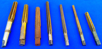 Set of 7 MORSE TWIST TAPERED TAPER HAND REAMER NUMBER 3 ; 4 ; 10 ; 6