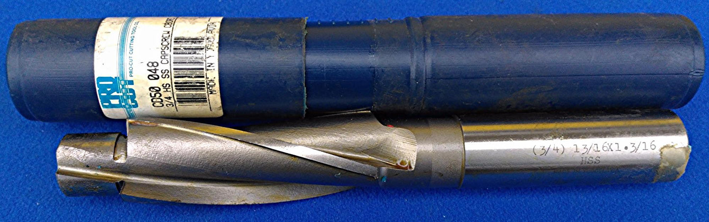 PRO-CUT 3/4 Screw Size–8 Straight Shank Capscrew Counterbore 13/16 x 1. 3/16