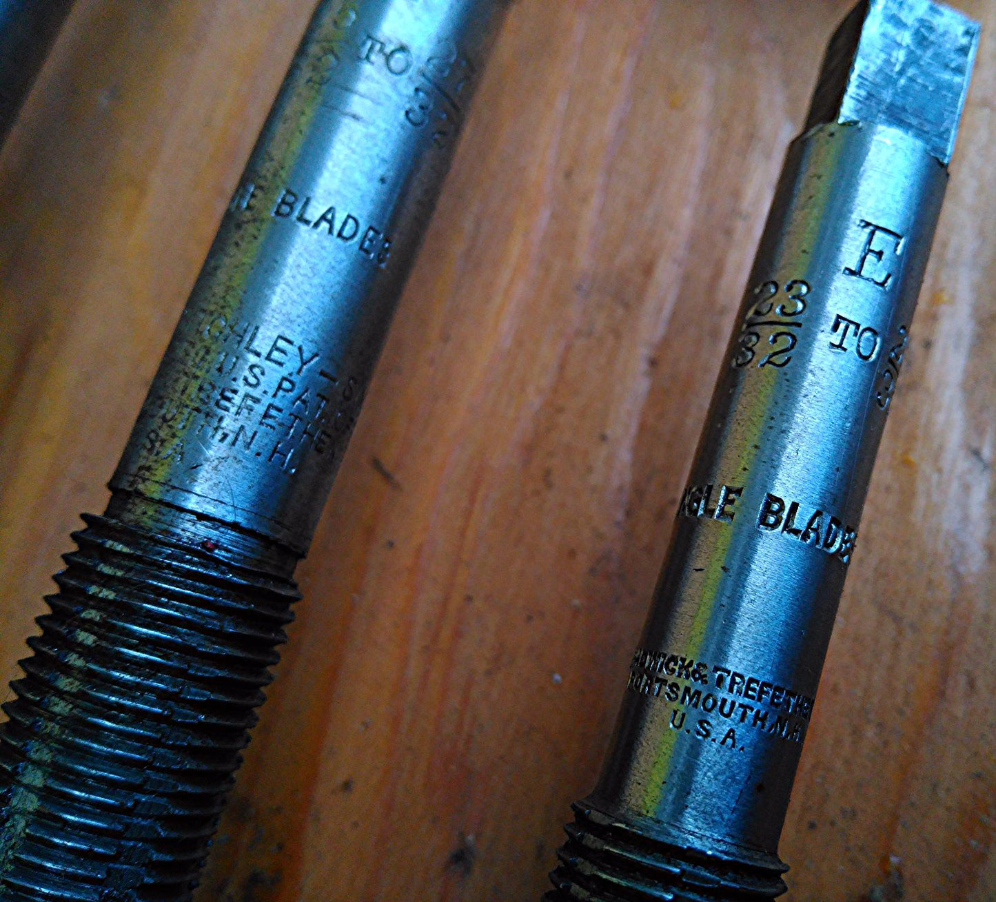 SET OF 8 CHADWICK & TREFETHEN CRITCHLEY ANGLE BLADES REAMER REAMERS Size: A to H