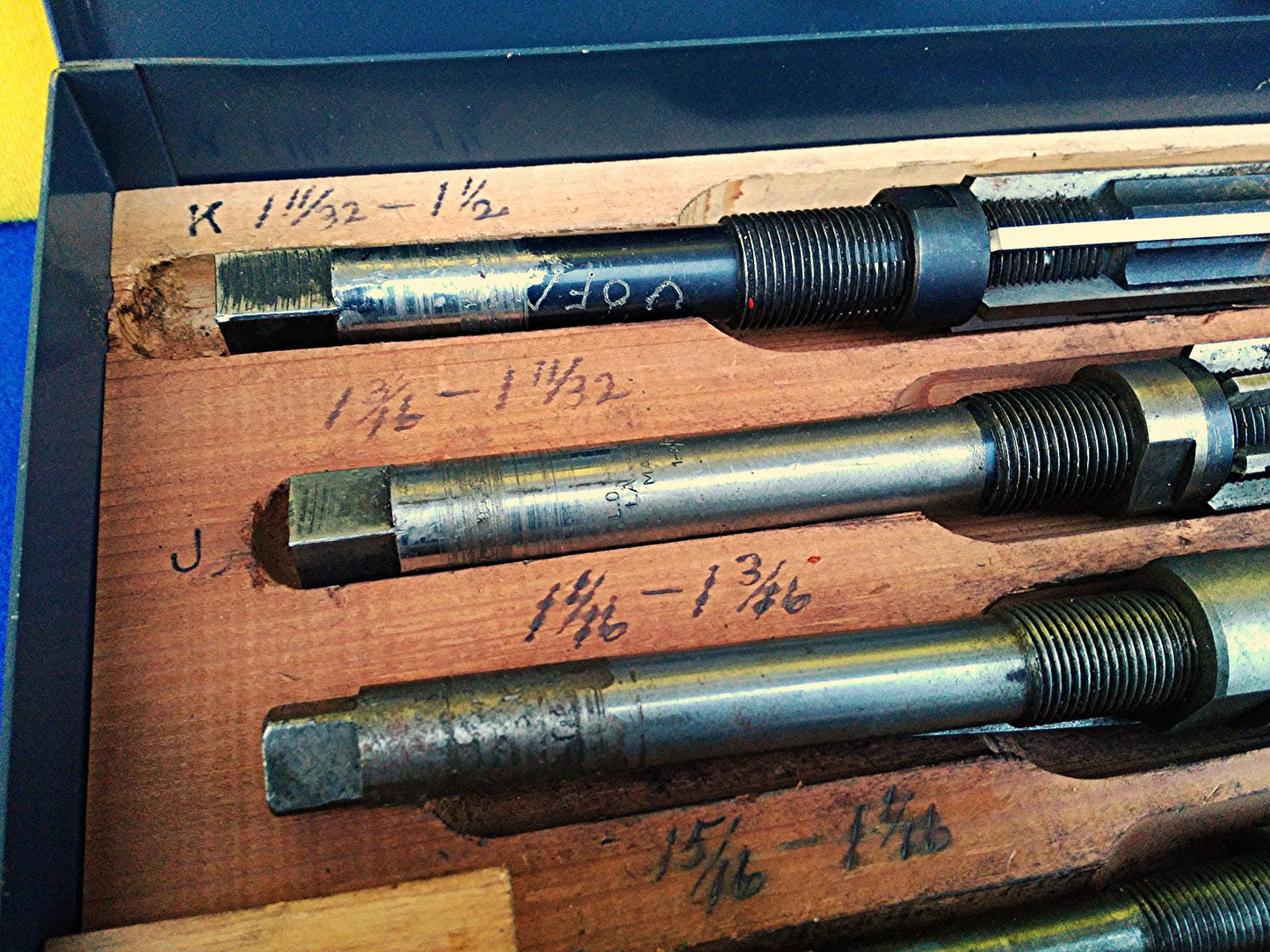SET 9 REASOR ADJUSTABLE REAMER TYPE " P " GRADE TWO SPEC MIL R 15846