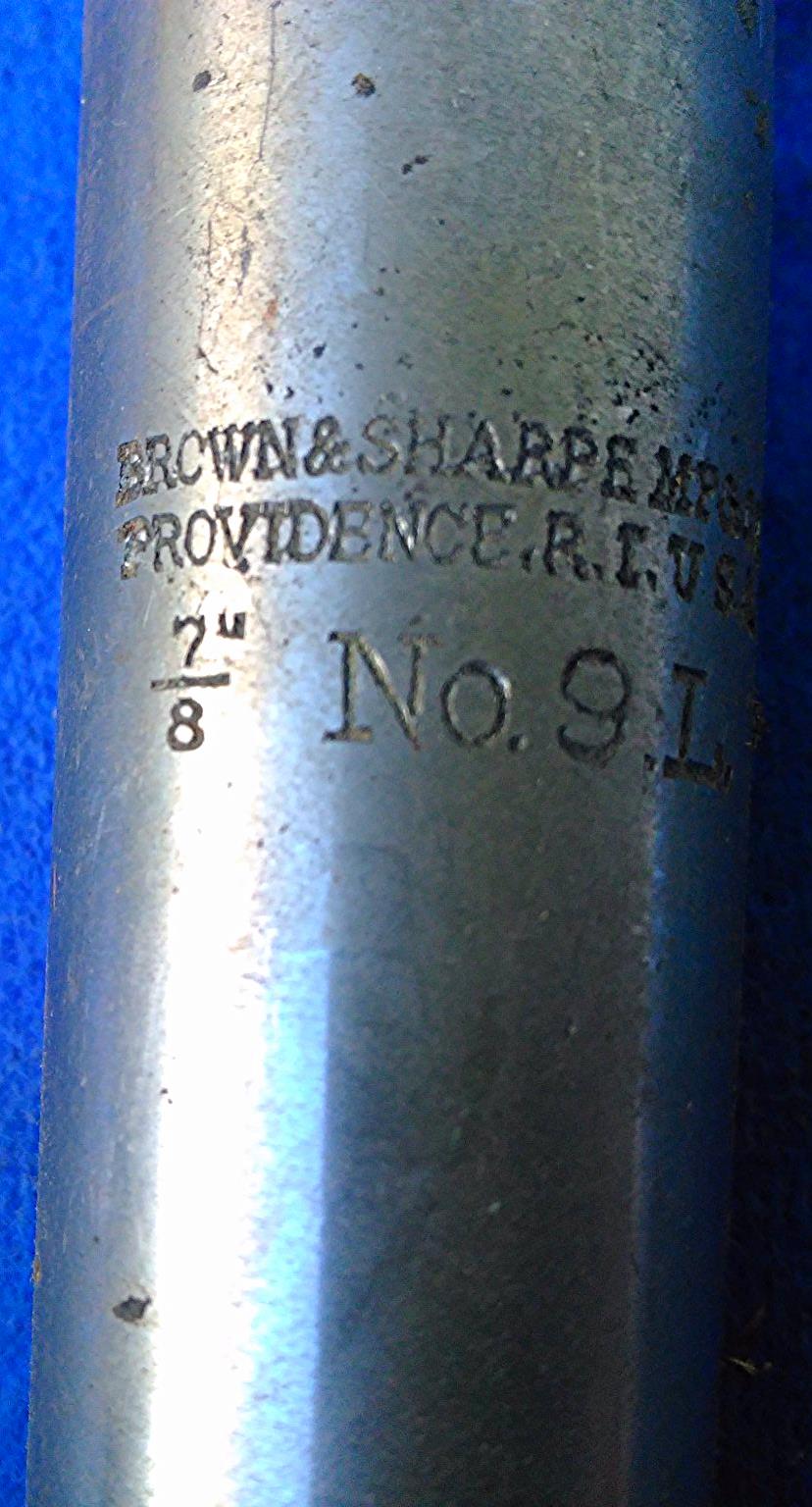 BROWN & SHARPE 7"/8  NO 9.L MILL BORE DRILL TAPER