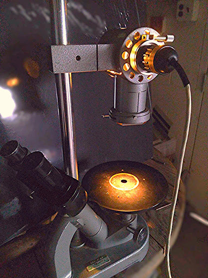 LEITZ INVERTED MICROSCOPE 3 Objectives 10 / 3.5 / 6 Binocular Stage Power Supply