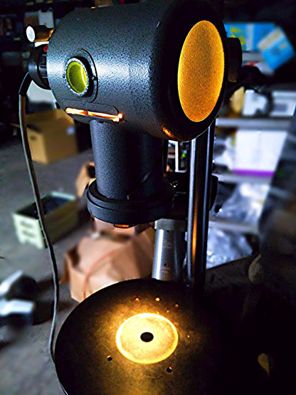 LEITZ INVERTED MICROSCOPE 3 Objectives 10 / 3.5 / 6 Binocular Stage Power Supply