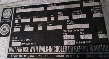 REFURBISHED MASTER BILT STANDEX BCLZ0150C 3PH EVAPORATOR BLOWER WALK-IN COOLER