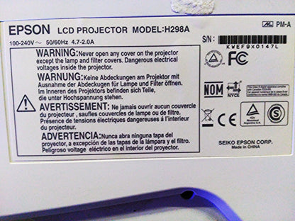 EPSON POWERLITE PRO G5200W HIGH DEFINITION MODEL H286A LCD PROJECTOR 4200 Lumens