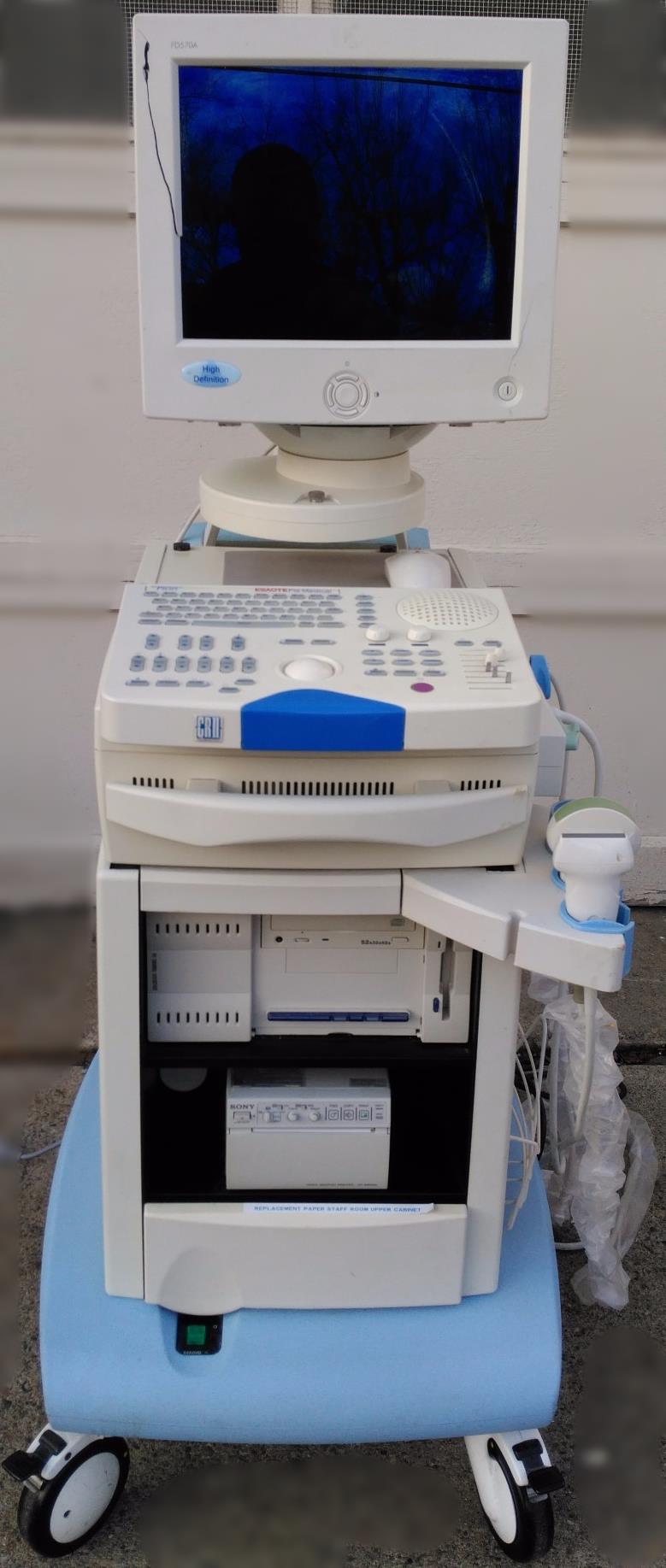 PICUS CRII ESAOTE PIE MED 410670 ULTRASOUND C5-2 R40 & LA523 PROBE SONY UP-895MD