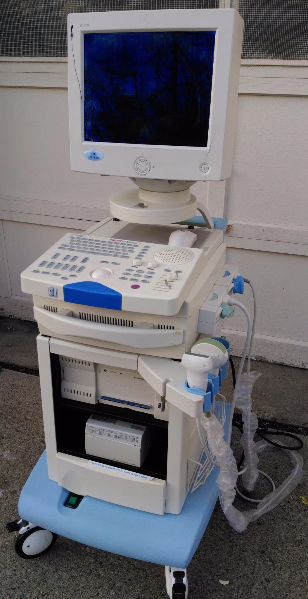 PICUS CRII ESAOTE PIE MED 410670 ULTRASOUND C5-2 R40 & LA523 PROBE SONY UP-895MD