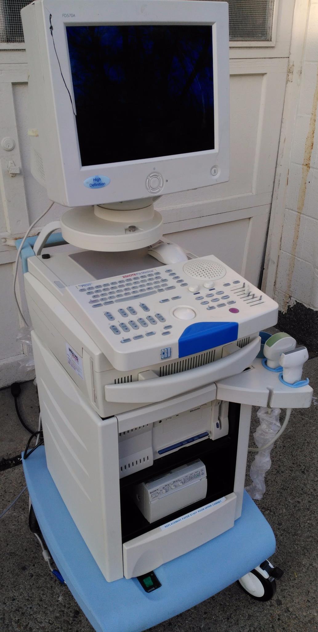 PICUS CRII ESAOTE PIE MED 410670 ULTRASOUND C5-2 R40 & LA523 PROBE SONY UP-895MD