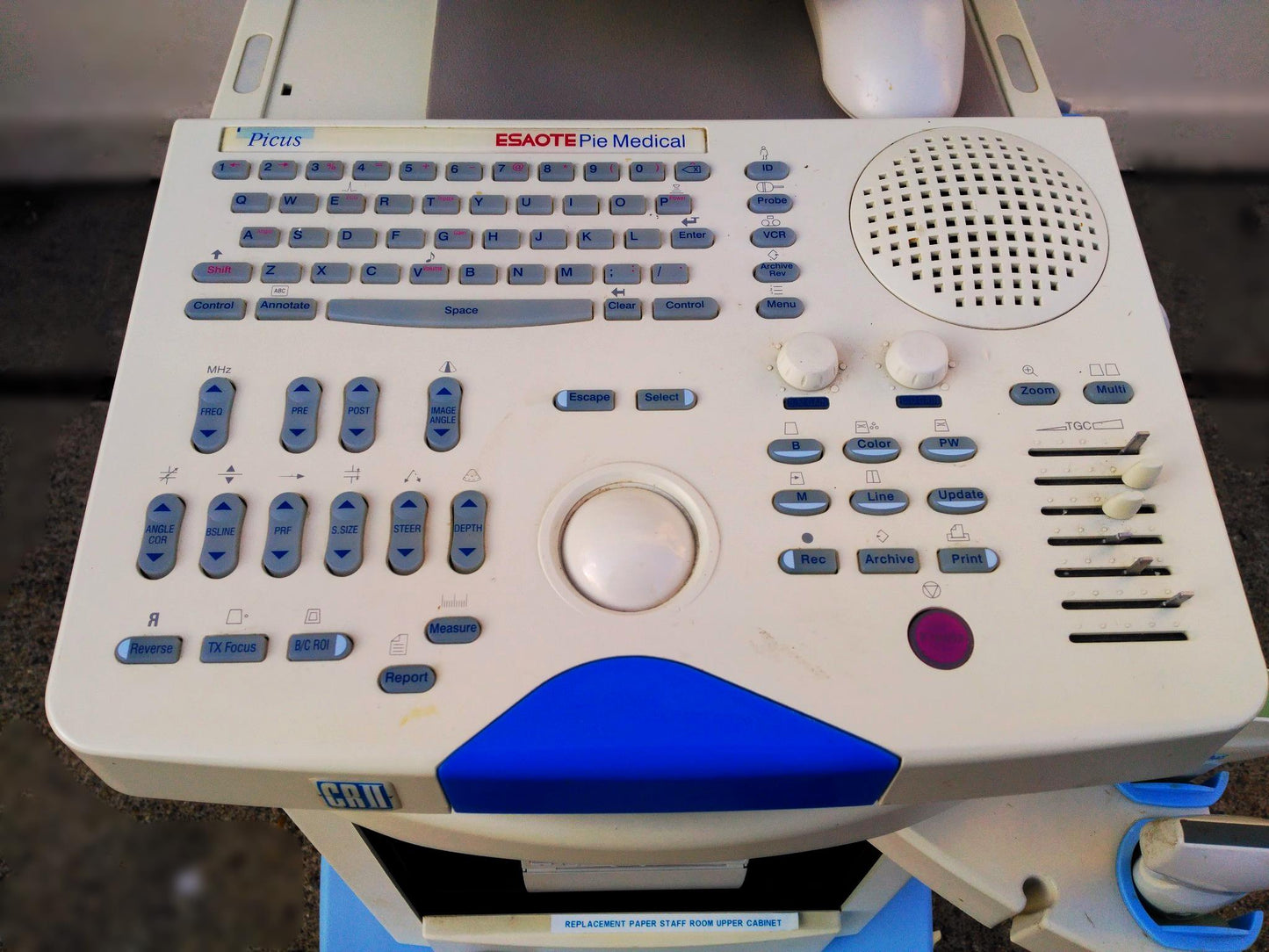 PICUS CRII ESAOTE PIE MED 410670 ULTRASOUND C5-2 R40 & LA523 PROBE SONY UP-895MD