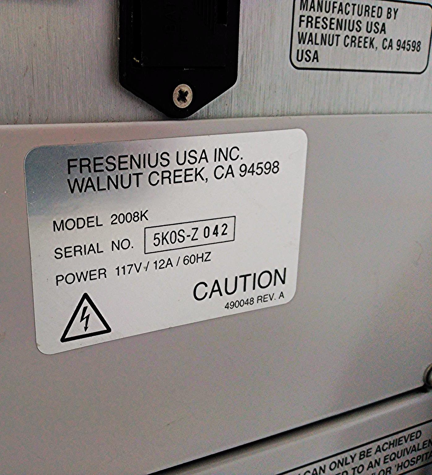 FRESENIUS 2008K DIALYSIS MACHINE 20759 HOURS Hemodialysis Kidney Tested Perfect