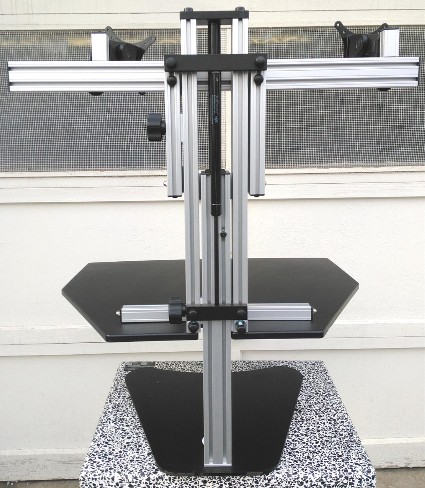 ERGO DESKTOP DUAL MONITOR DISPLAY HIGH ADJUSTABLE DESK KANGAROO ELITE FREE SHIP