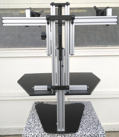 ERGO DESKTOP DUAL MONITOR DISPLAY HIGH ADJUSTABLE DESK KANGAROO ELITE FREE SHIP