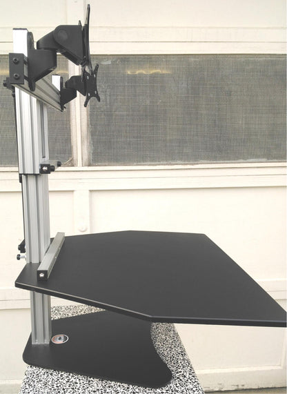 ERGO DESKTOP DUAL MONITOR DISPLAY HIGH ADJUSTABLE DESK KANGAROO ELITE FREE SHIP