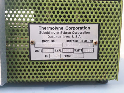 THERMOLYNE SYBRON F-21125 TUBE FURNACE 1300 WATTS 15" LONG / 2" DIAMETER