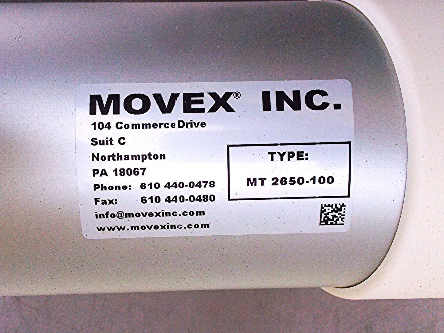 MOVEX MT 2650-100 FUMEX A1A1Z-1-250-384-009 225N FUME EXTRACTOR