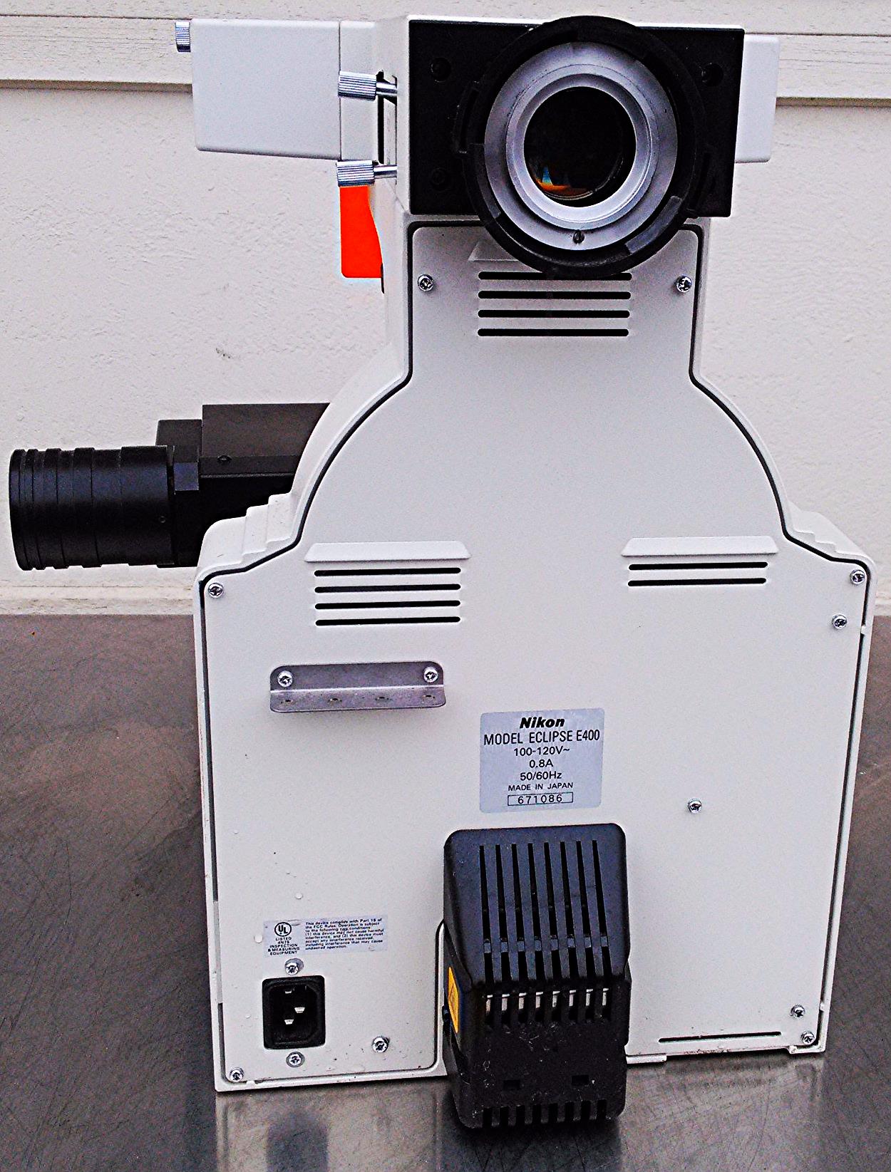 NIKON ECLIPSE E400 MICROSCOPE POWERS UP FINE NOT COMPLETE FOR PARTS AS IS