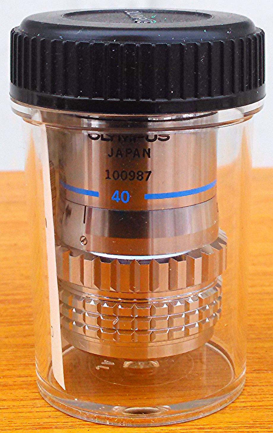 OLYMPUS UVFL 40x 0.85 DRY 160 COLLAR FLUORITE FLUORESCENT MICROSCOPE OBJECTIVE L