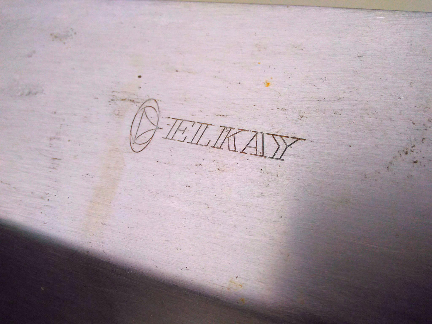 ELKAY 3 BOWL WASH RINSE SANITIZE STEEL COMMERCIALSINK 57w X 27.5d X 36"h FAUCET