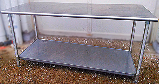 EAGLE 72"w x 30"d STAINLESS STEEL Deluxe KITCHEN HOSPITAL Work Table Undershelf