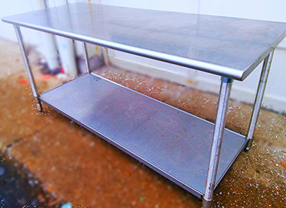 EAGLE 72"w x 30"d STAINLESS STEEL Deluxe KITCHEN HOSPITAL Work Table Undershelf