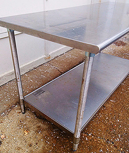 EAGLE 72"w x 30"d STAINLESS STEEL Deluxe KITCHEN HOSPITAL Work Table Undershelf