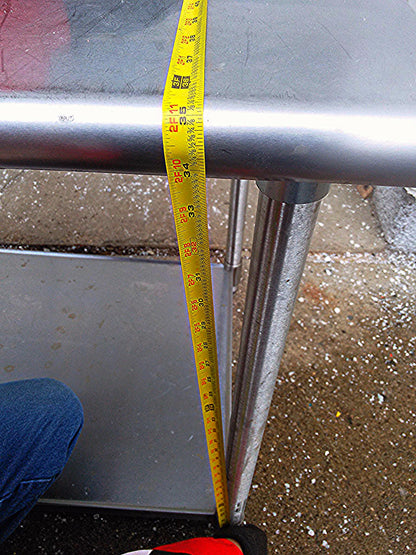 EAGLE 72"w x 30"d STAINLESS STEEL Deluxe KITCHEN HOSPITAL Work Table Undershelf