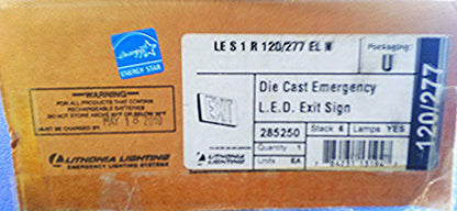 LITHONIA LIGHTING EXTREME LED EMERGENCY EXIT ALL CONDITION SIGN SERIESLVS120/277