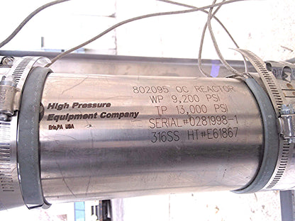 HIGH PRESSURE EQUIPMENT COMPANY 802095 OC HIP REACTOR TEMPCO JAMCO CART